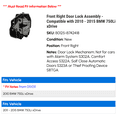 thumbnail image 2 of Front Right Door Lock Assembly - Compatible with 2010 - 2015 BMW 750Li xDrive 2011 2012 2013 2014, 2 of 2