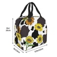 thumbnail image 2 of Yiaed Sunflowers Country Print Insulated Lunch Bag Reusable Cute Tote Lunch Box, Leakproof Cooler Lunch Bags for Work Office Travel School Picnic, 2 of 5