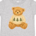 thumbnail image 4 of Inktastic Vintage Teddy Bear in Sweater with Christmas Trees Boys or Girls Toddler T-Shirt, 4 of 5