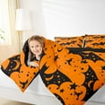 thumbnail image 4 of jejeloiu Spooky Halloween Bat Bedding Comforter Set,Trick Or Treat Twin Comforter Sets,Black Spider Webs Bedding Set For Children,Microfiber Bedroom Decor Reversible,2pcs, 4 of 8