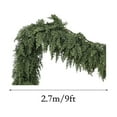 thumbnail image 2 of Artificial Cedar Garland Realistic Faux Pine Branches for Indoor Outdoor Home Holiday Party Decoration 270cm Long, 2 of 4
