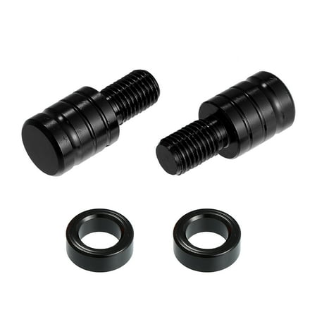 Universal M10x1.25 Motorcycle Right and Left Side Mirror Hole Plugs Screws Rearview Mirrors Caps Screw Black 2 Pcs