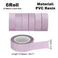 thumbnail image 2 of Uxcell 6Pcs Cinta Washi Brillante, Etiquetas de Cinta de Enmascarar de Colores, Rosa Claro, 2 of 6