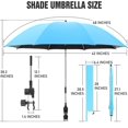 thumbnail image 5 of Parasol de Plage avec Pince, Parasols UPF50+ Réglables à 360 ° pour Chaise de Plage (Chaise Non Incluse), 5 of 5