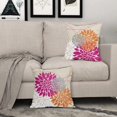 thumbnail image 6 of Hot Pink and Orange Throw Pillow Covers 18x18 Inch Vibrant Color Dahlia Flower Decorative Pillows Farmhouse Decor for Home Sofa Couch Bed Modern Floral Cushion Case, Set of 2, 6 of 7