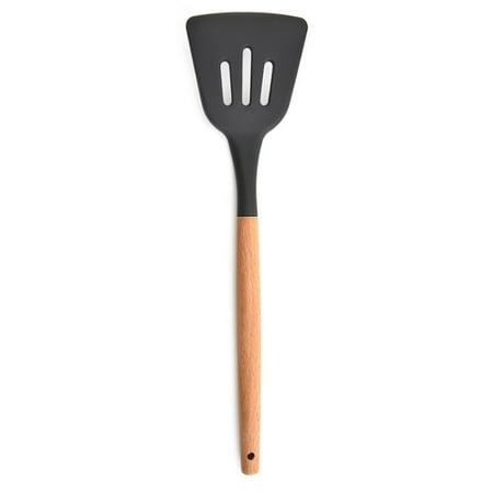 

Silicone Cooking Utensil Set 1-Piece Kitchen Utensils Food-Grade Silicone Heads-Silicone Kitchen Gadgets Size5