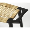 thumbnail image 3 of Black and Natural Cane Woven Stool, 3 of 4