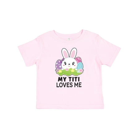 

Inktastic My Titi Loves Me with Bunny and Easter Eggs Gift Baby Girl T-Shirt