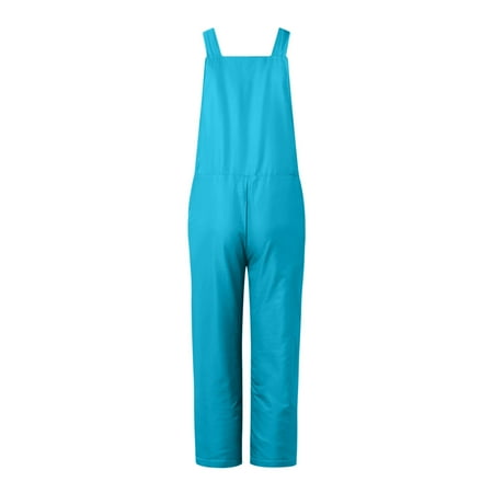 

Aayomet Bodysuit For Women Jumpsuit Women s Casual Romper Insulated Waterproofs Pant Ski Bib Overall Snow Windproof Snowboarding Blue XXL