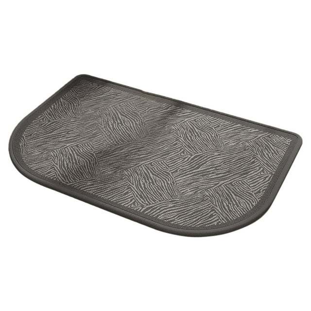 uhnmki Half Bath Mat Fit Under Door Non Slip Washable Bathroom Mat With Rubber Backing Absorbent Woven Half Round Shower Rug Flower Bath Rugs 17.72"x27.56"(13 Styles)
