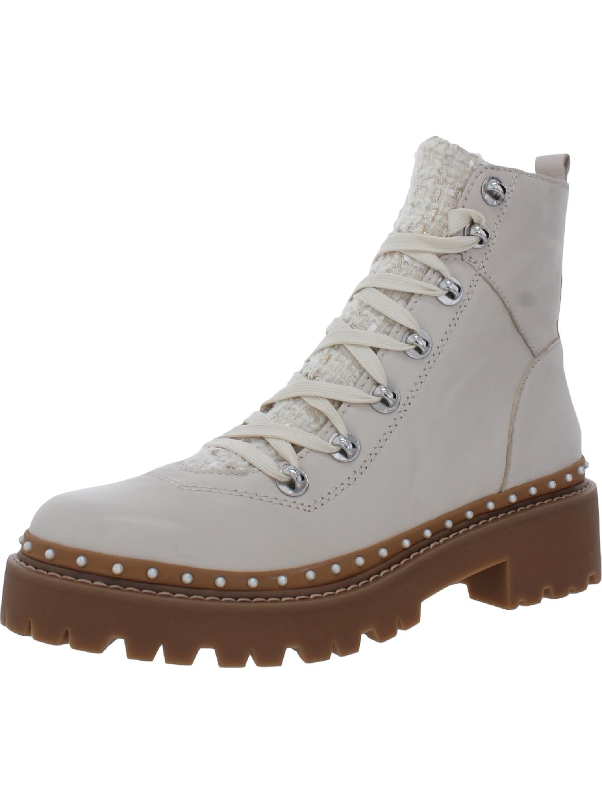 Steve Madden Womens Rainier Suede Faux Fur Hiking Boots