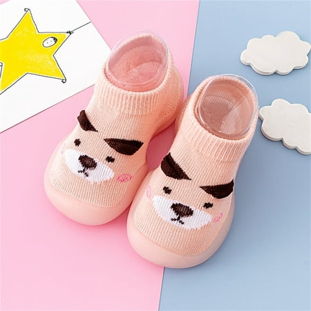 

Hunpta Toddler Shoes Infant Boys Girls Animal Cartoon Socks Shoes Toddler Fleece WarmThe Floor Socks Non Slip Prewalker Shoes