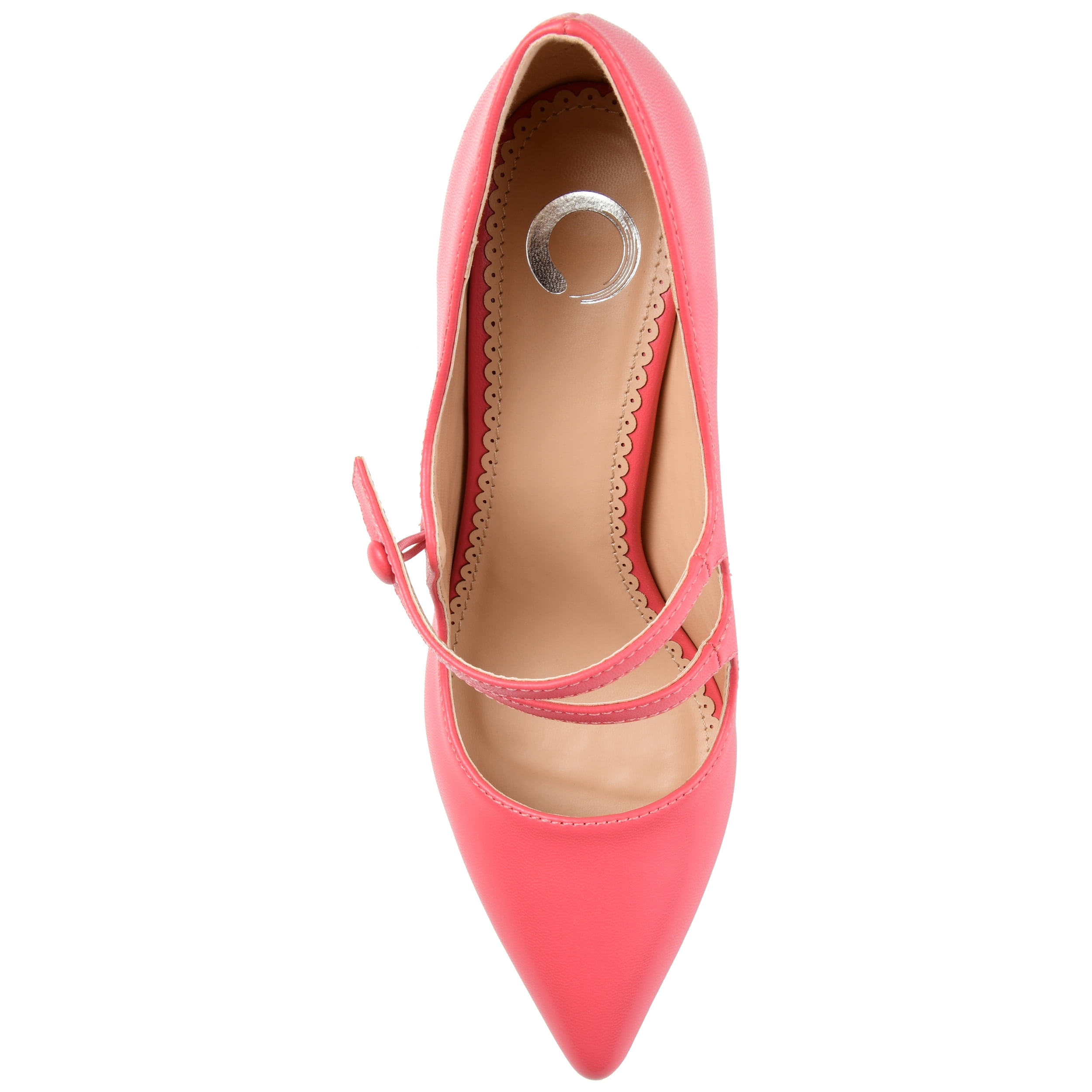 Journee Womens Sidney Pointed Toe Mid Heel Pumps