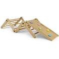 thumbnail image 2 of Avenlur Acacia Montessori, Waldorf Style Indoor Gym Playset 10-in-1 Foldable Triangle Ladder, Rock Climbing Ramp, Play Set Slide, Climber, Children Toy, Home Playground, Toddlers, Kids 18m-8yrs, 2 of 8