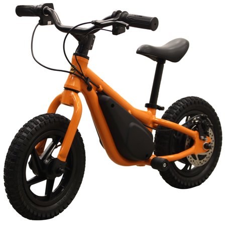 Massimo E11 24V Electric Balance Bike Bicycle Seat Height 14in - 18in 4 Hour Battery Ages 3 & Up (Orange)