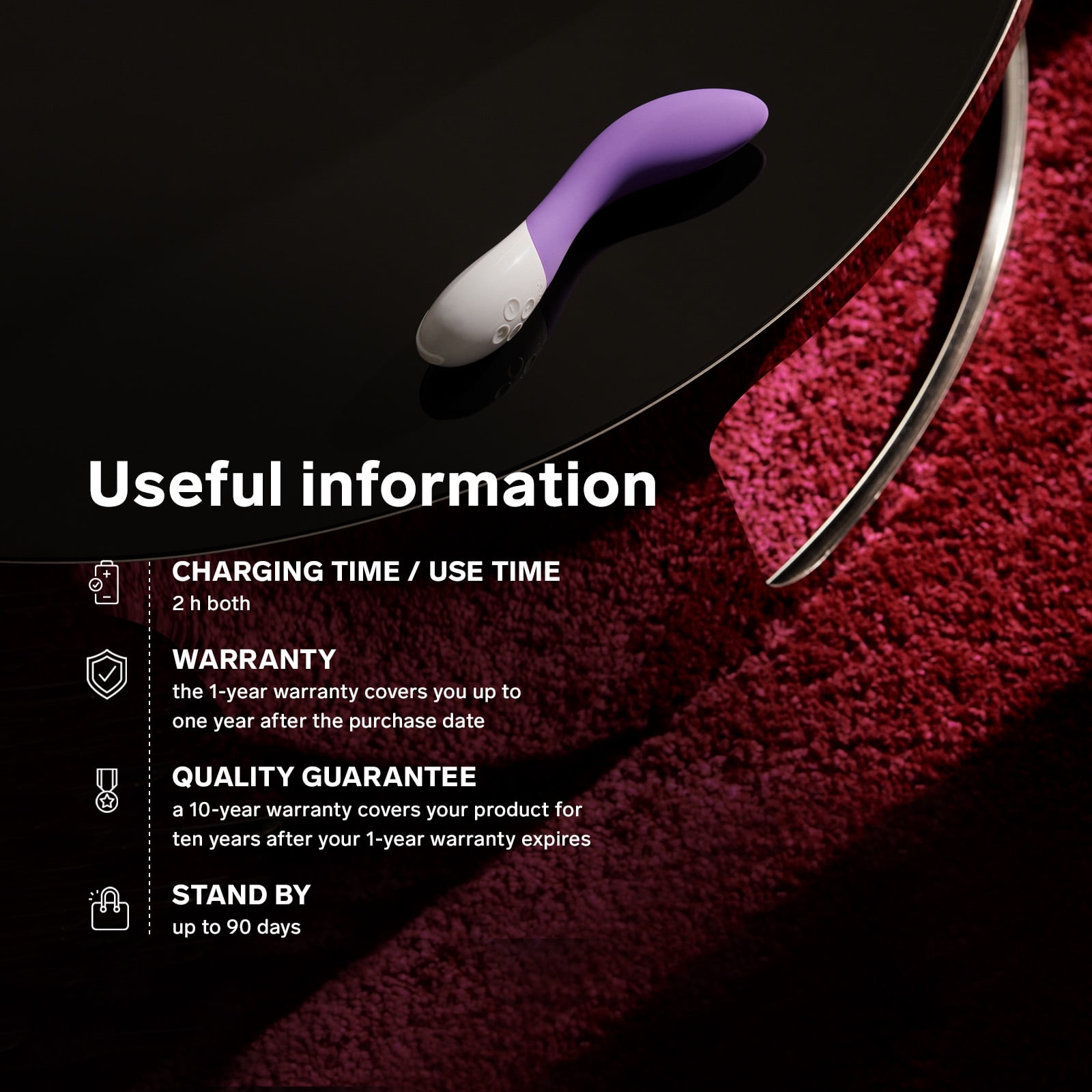 LELO MONA 2 G Spot Vibrator with Curved Design and Longer Charge for Women, Cerise