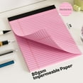 thumbnail image 6 of Aixiny Wide Ruled Note Pads, 8.5" x 11", Pink, 50 Sheets, 2 Count, 2 Pack, 6 of 8