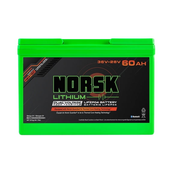 Norsk Inc V3628060GH 36v 28v-60ah-lifepo4-bat-gdn-h