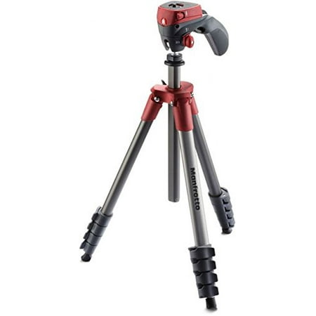 Manfrotto Compact Action Aluminum Tripod (Red) (Best Manfrotto Tripod For Hunting)