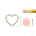 thumbnail image 3 of ANGARA Natural Prong-Set Diamond Open Heart Pendant in 14K Yellow Gold for Women (Size-0.9mm| Color-G| Clarity-VS2) | April Birthstone, Anniversary, Jewelry Gift for Women | Natural Diamond Necklace, 3 of 7