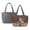 Brown Beagle Paws, variant on FOR U DESIGNS Brown Pig Sunflower Print Tote Bag for Women Large Capacity Handbag with Pockets Two Tone Reversible Tote Purses Quilted Lightweight Shoulder Bag for School Work