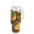 thumbnail image 2 of Lemon Slices Leaves 40 oz Tumbler Insulated&nbsp;Travel Mug Leak Proof Water Bottles Glasses Fits in Car Cup Holder, 2 of 8