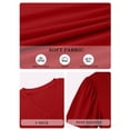thumbnail image 4 of MOYIKO Women V Neck Summer Top Short Puff Sleeve T Shirts Trendy Basic Tee Red Tunic Tshirt Clothes Size M, 4 of 7