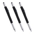 thumbnail image 1 of Multi-word 6 in 1 Multi Function Tool Ballpoint Pen with Ballpoint, Ruler, Screwdriver, A Flat Head, Touch-Screen Pen (3 PCS,Black), 1 of 4