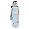 thumbnail image 2 of Coconut Slices 1000ml Tritan Sport Bottle Straw LeakProof Food-Grade Portable Wide Handle, 2 of 7