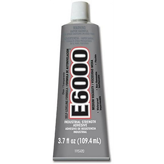 Eclectic Products 230021 2 Pack 3.7 oz. E-6000 Medium Viscosity Multi-Purpose Adhesive Uncarded, Clear