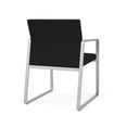 thumbnail image 3 of Pemberly Row Reception Waiting Room Healthcare Guest Chair in Silver & Black, 3 of 5