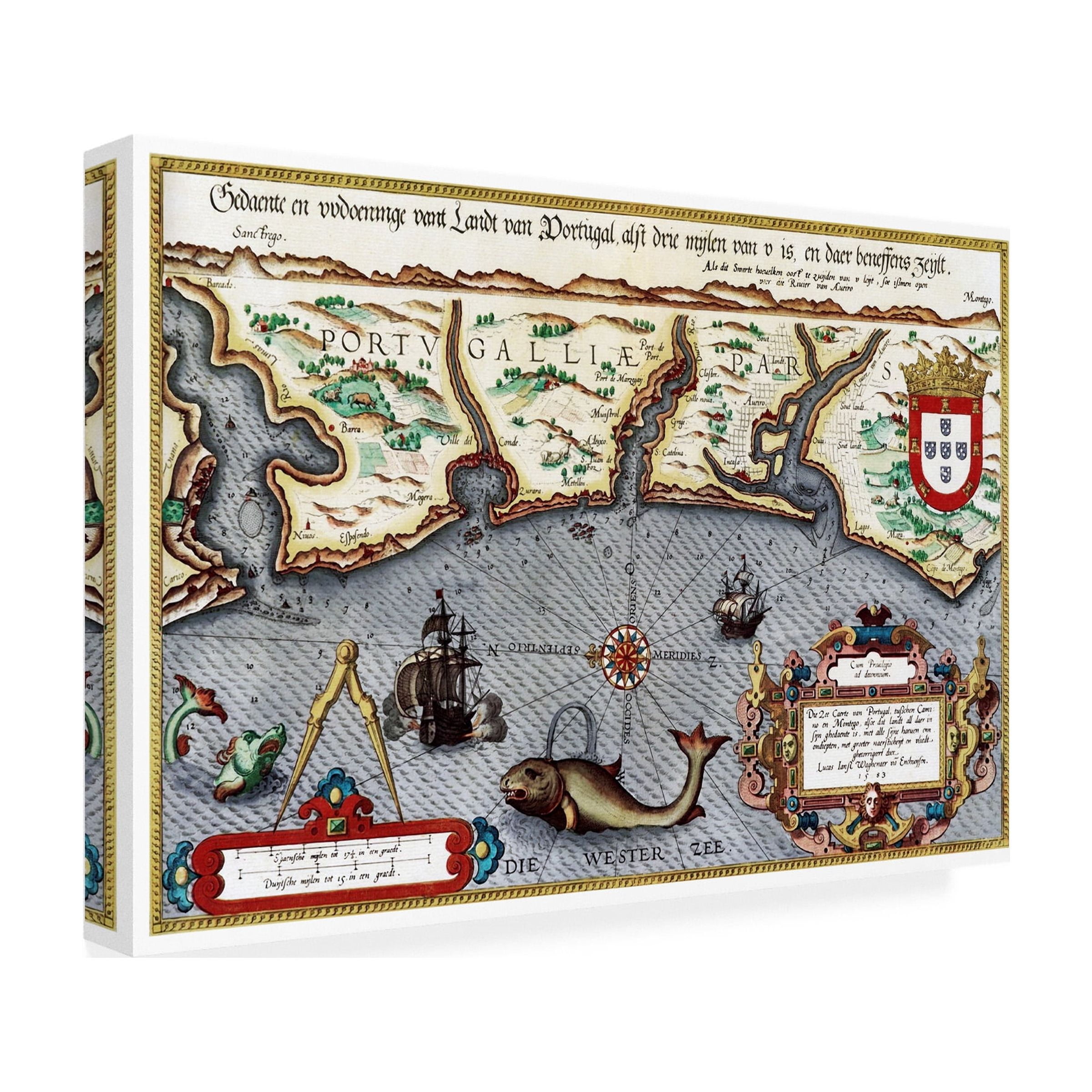 Vintage Lavoie '1584 Portugal' Canvas Art
