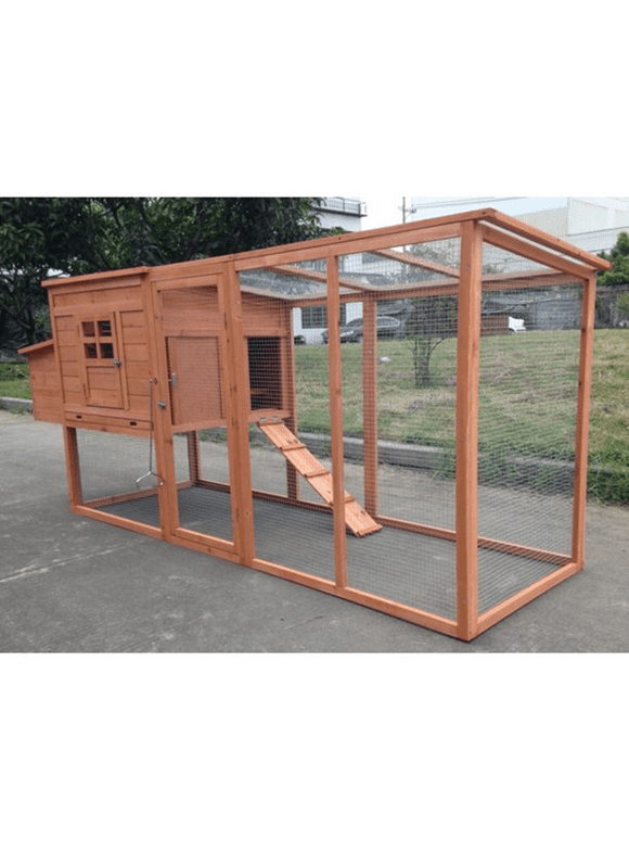 Chicken Coop Large 95" Deluxe Solid wood Hen Chicken Cage House Coop Huge with Run nesting box