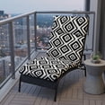 thumbnail image 3 of Outdoor High Back Chair Cushion, Water-Resistant Seat and Back Pad with Ties, Comfortable Portable Cushion for Patio Garden and Camping, 3 of 4