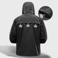 thumbnail image 4 of Fall Jackets for Men, Jacket Mens Rain Outdoor Plain Windbreaker Hiking Raincoats Jogging Breathable Rain Coats Black XXXL, 4 of 6