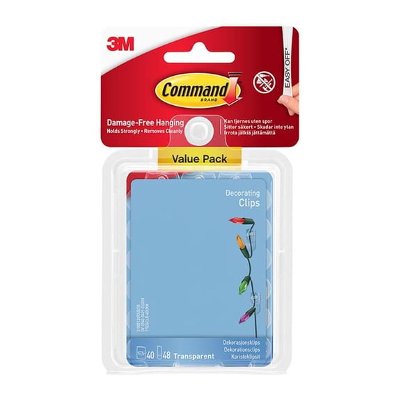 17026CLR-40 Command Clear Decorating Clips Value Pack 40pk