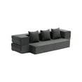 thumbnail image 1 of VEVOR Canapé-Lit Pliant 3-en-1 Canapé Pliable avec 3 Oreillers Gris Foncé Simple, 1 of 9
