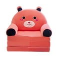 thumbnail image 1 of Sofá plegable de felpa Runskmd para niños, sillón con respaldo 2 en 1, sofá plegable con dibujos animados, sofá cama abatible para sala de estar y dormitorio, sin relleno., 1 of 6