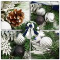 thumbnail image 4 of 24 inch Wreath with 20 LED Lights Timer, Battery Operated Wreath with Ball Ornaments Berries Pine Cones, 4 of 9