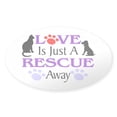 thumbnail image 1 of CafePress - Love &Amp; Rescue Sticker - Sticker (Oval), 1 of 1