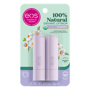 Eos 100% Natural & Organic Lip Balm Stick - Chamomile | 0.14 oz, Pack of 2