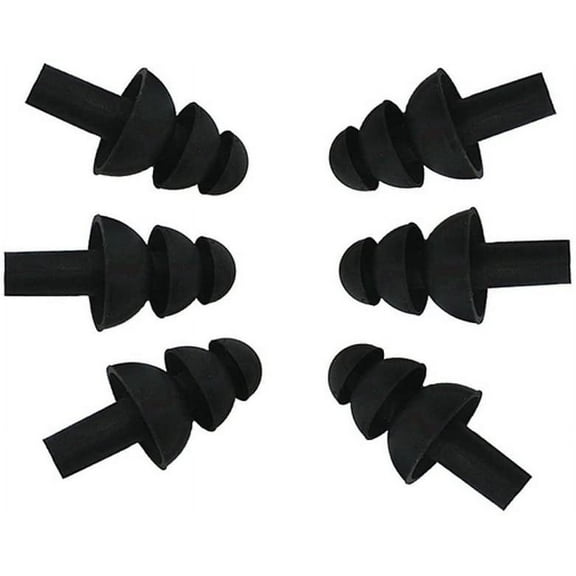 5 Pairs Soft Silicone Swimmer Earplugs Waterproof Flexible Gel Ear Plugs for Swimming or Sleeping (Black)