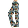 thumbnail image 2 of Lumtrix Christmas Pajamas For Women Casual Xmas Snowman Print Pajamas Bottoms Dressy Casual Elastic Waist Palazzo Pants Fall Pajamas Mint Green L, 2 of 6
