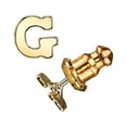 thumbnail image 4 of 1928 Jewelry 14K Gold Dipped "G" Initial Button Stud Earrings, 4 of 4