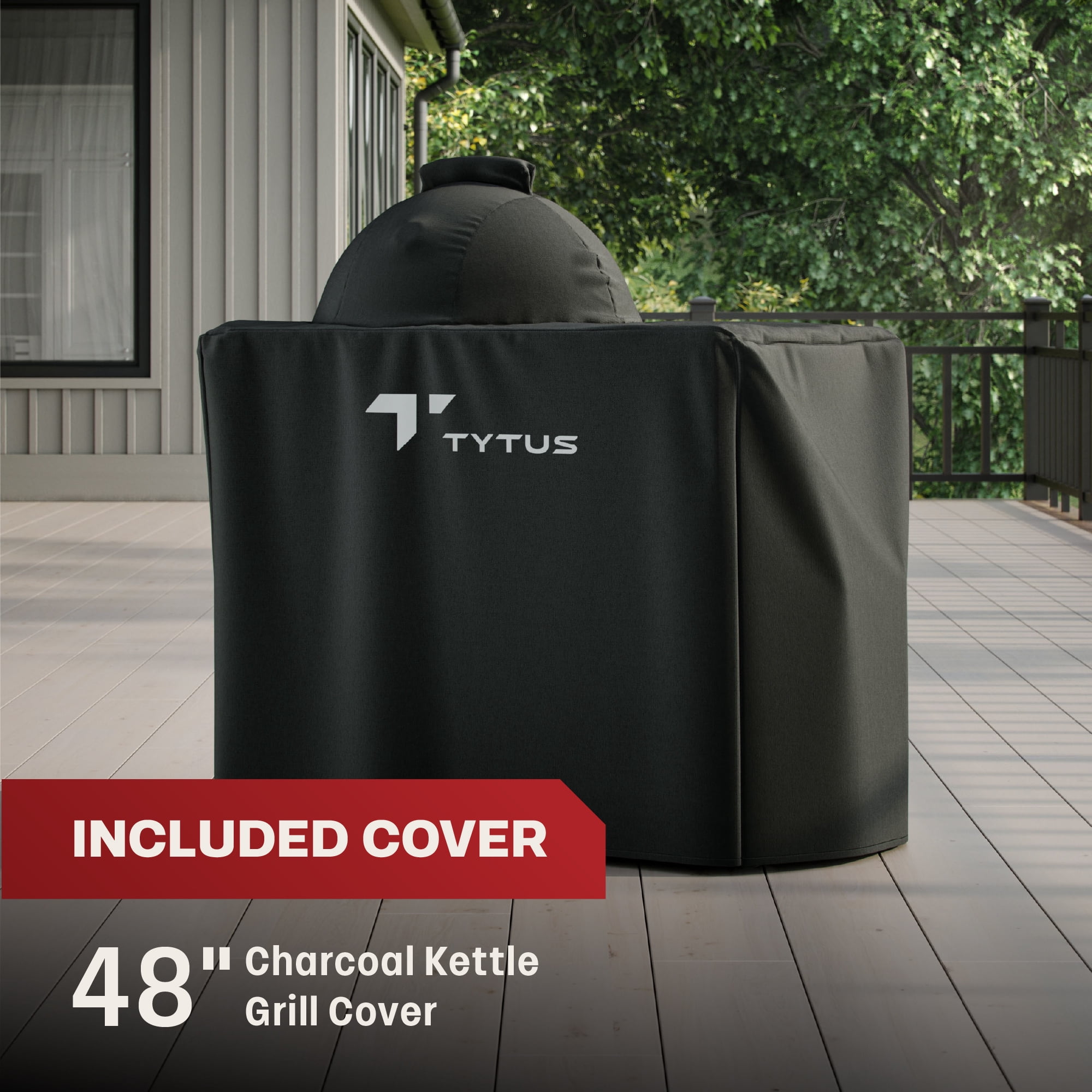 TYTUS Anaheim 22" Charcoal Kettle Grill with Cart, Storage Bag, Temperature Probes + Cover
