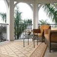 thumbnail image 3 of Safavieh Courtyard Cohen Bordered Indoor/Outdoor Area Rug, Beige/Dark Beige, 8' x 11', 3 of 9