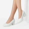 thumbnail image 5 of BURUDANI Women's Chunky Closed Toe Dress Wedding Shoes Work Pumps Block Heels UWUMPU2412, 5 of 6