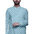thumbnail image 3 of Atasi Designer Kurta Pajama For Men Printed Angrakha Kurta Set Summer Clothing, 3 of 3