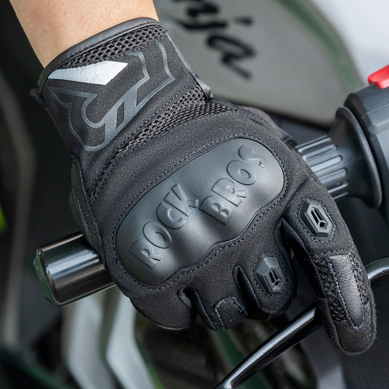 Men's Motorcycle Gloves, 3D Palme, Anti-fall Protect Finger Joints,Two-finger Touch Screen for Motorbike Racing Cycling Motocross Mountain Gloves M-XXL
