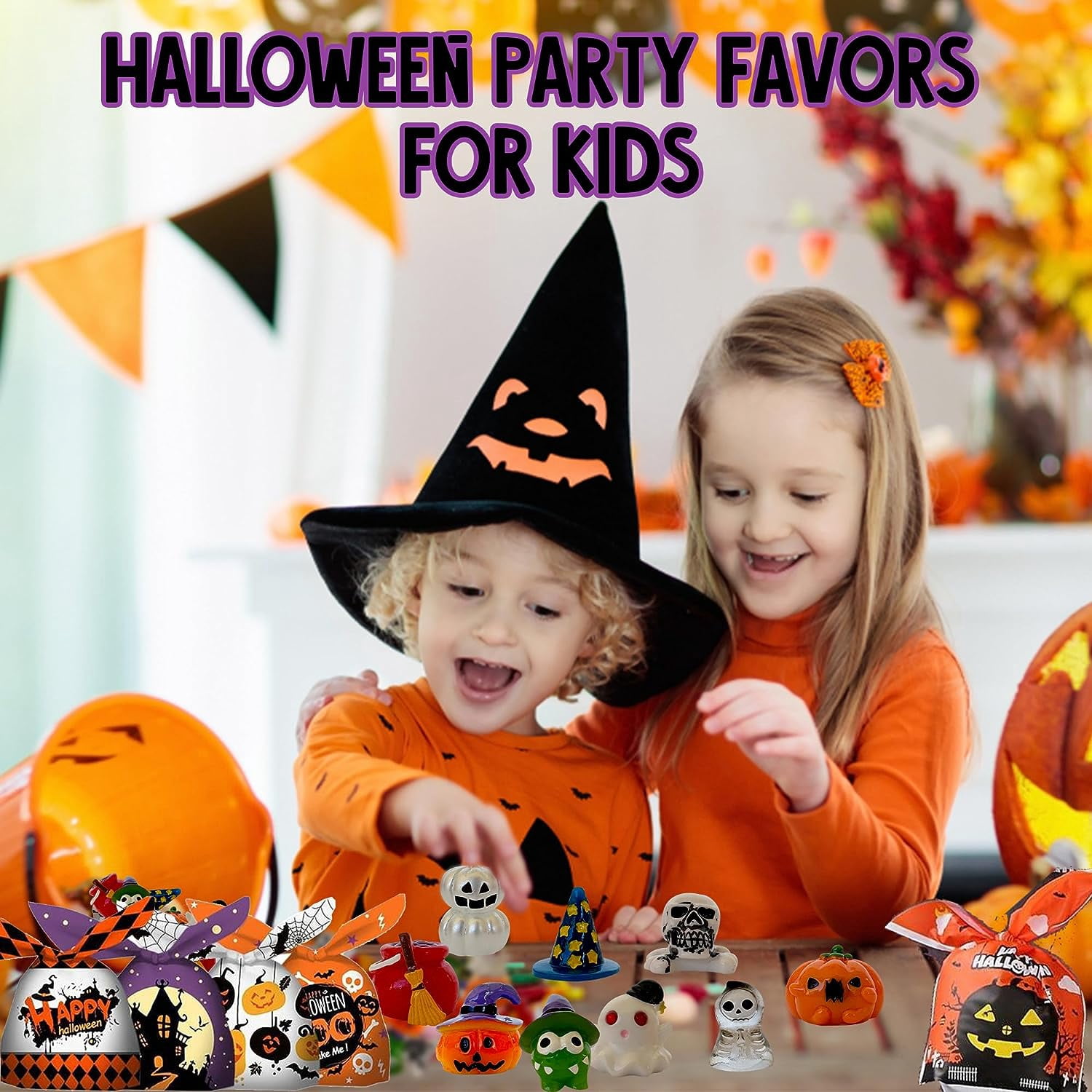 Mineral Me Halloween Bath Bombs for Kids - Bath Fizzies with Surprise Halloween gifts and treat bags